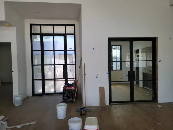 Doors and Windows being installed